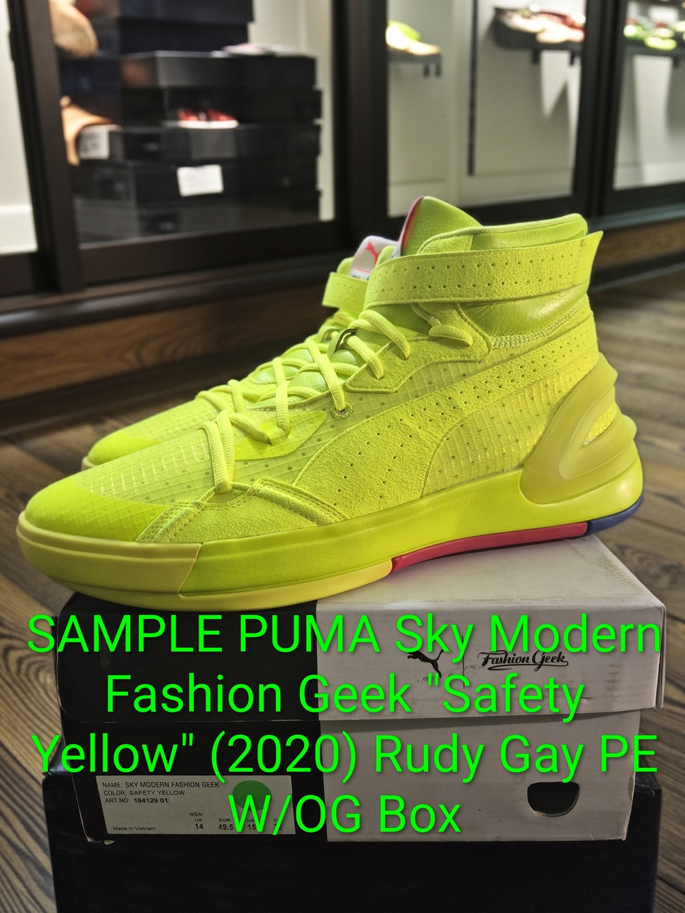SAMPLE PE PUMA Sky Modern Fashion Geek "Safety Yellow" (2019) M15 New W/OG Box